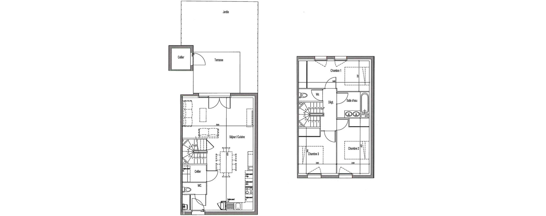 Maison T4 de 87,29 m2 &agrave; Villenave-D'Ornon Cl&eacute;menceau - pontac - sallegourde - pont langon