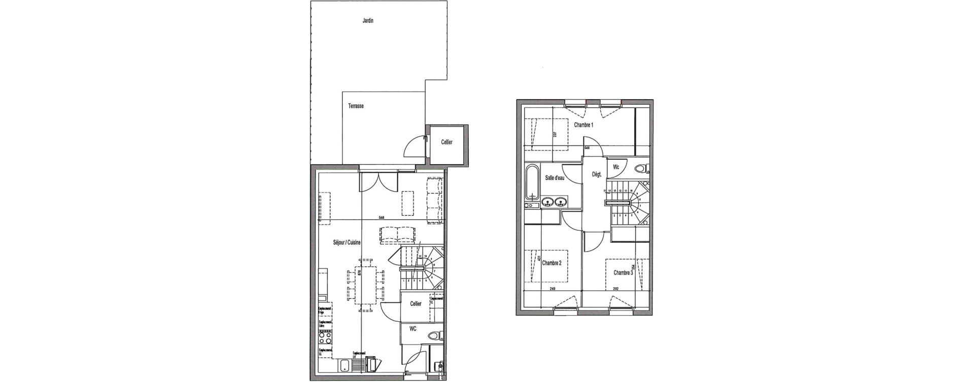 Maison T4 de 87,29 m2 &agrave; Villenave-D'Ornon Cl&eacute;menceau - pontac - sallegourde - pont langon