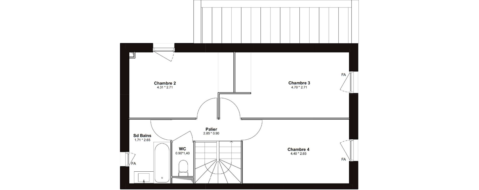 Appartement T5 de 100,01 m2 &agrave; Villenave-D'Ornon Pont de la maye