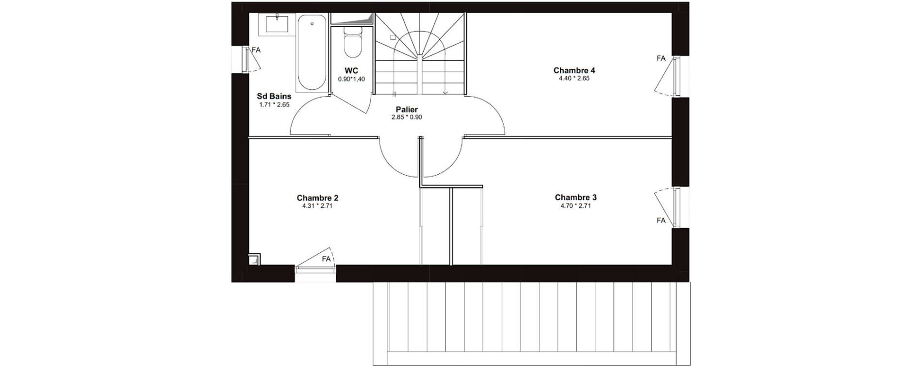 Appartement T5 de 100,01 m2 &agrave; Villenave-D'Ornon Pont de la maye