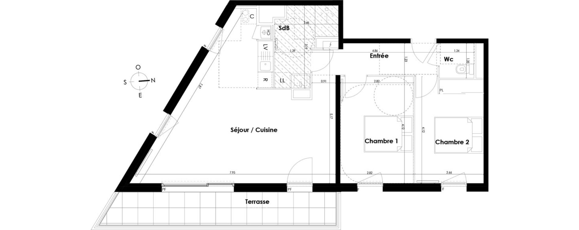 Appartement T3 de 67,67 m2 &agrave; Villenave-D'Ornon Centre
