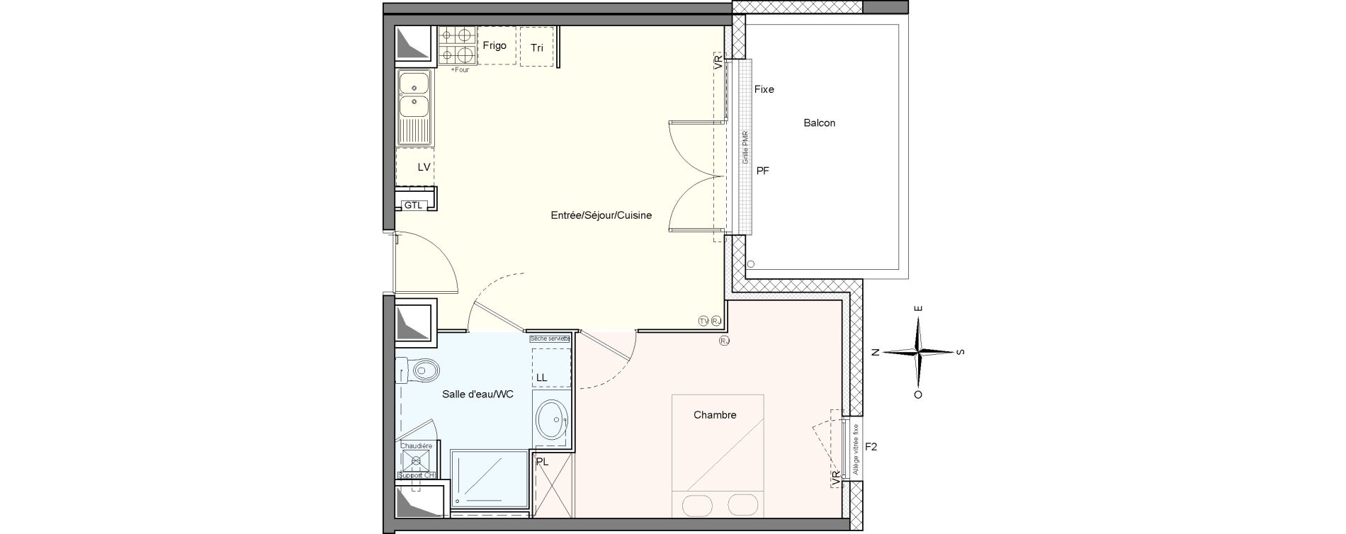 Appartement T2 de 41,88 m2 &agrave; Villenave-D'Ornon Le bocage