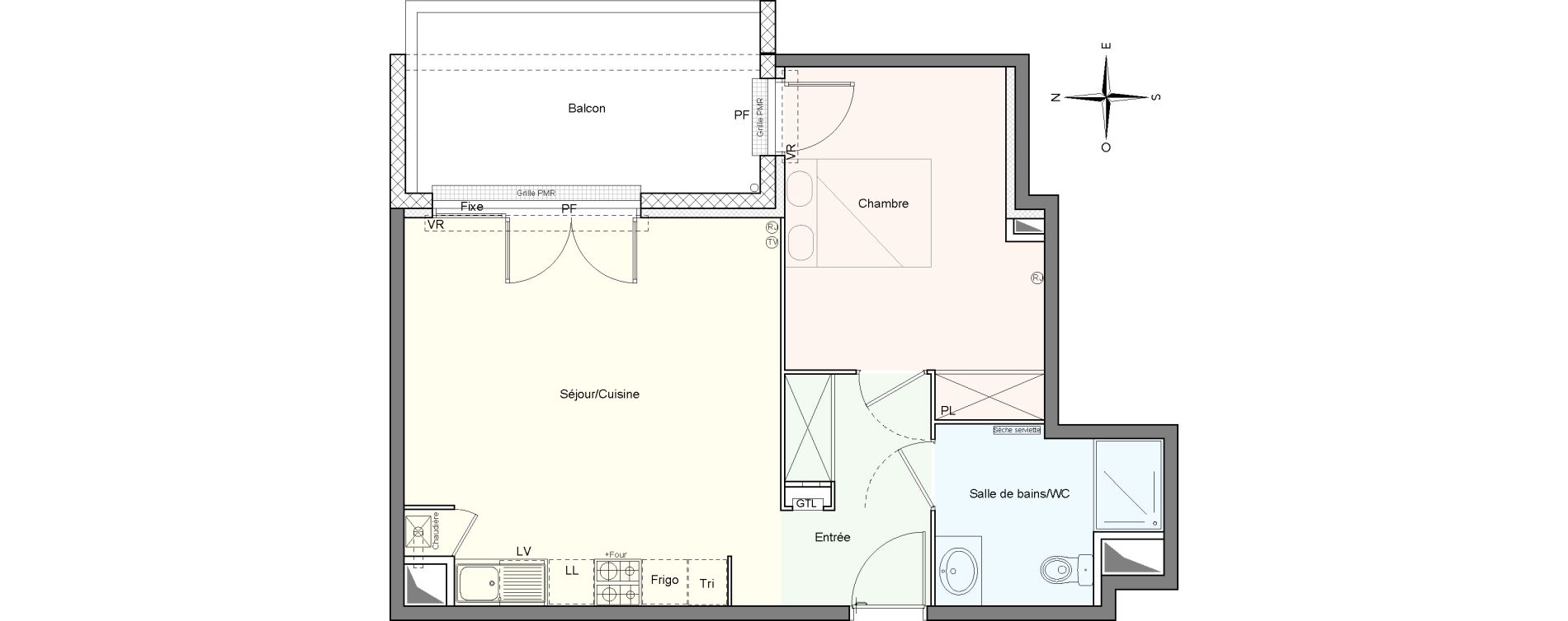 Appartement T2 de 48,70 m2 &agrave; Villenave-D'Ornon Le bocage