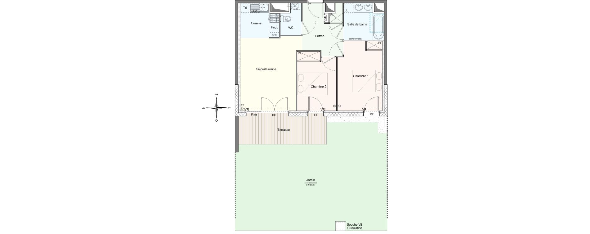 Appartement T3 de 58,79 m2 &agrave; Villenave-D'Ornon Le bocage