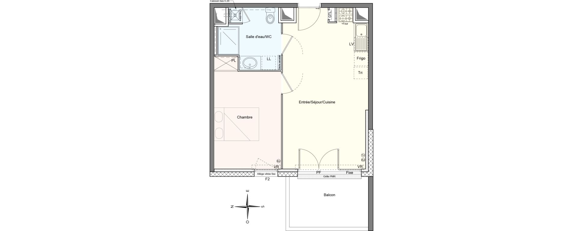 Appartement T2 de 42,17 m2 &agrave; Villenave-D'Ornon Le bocage