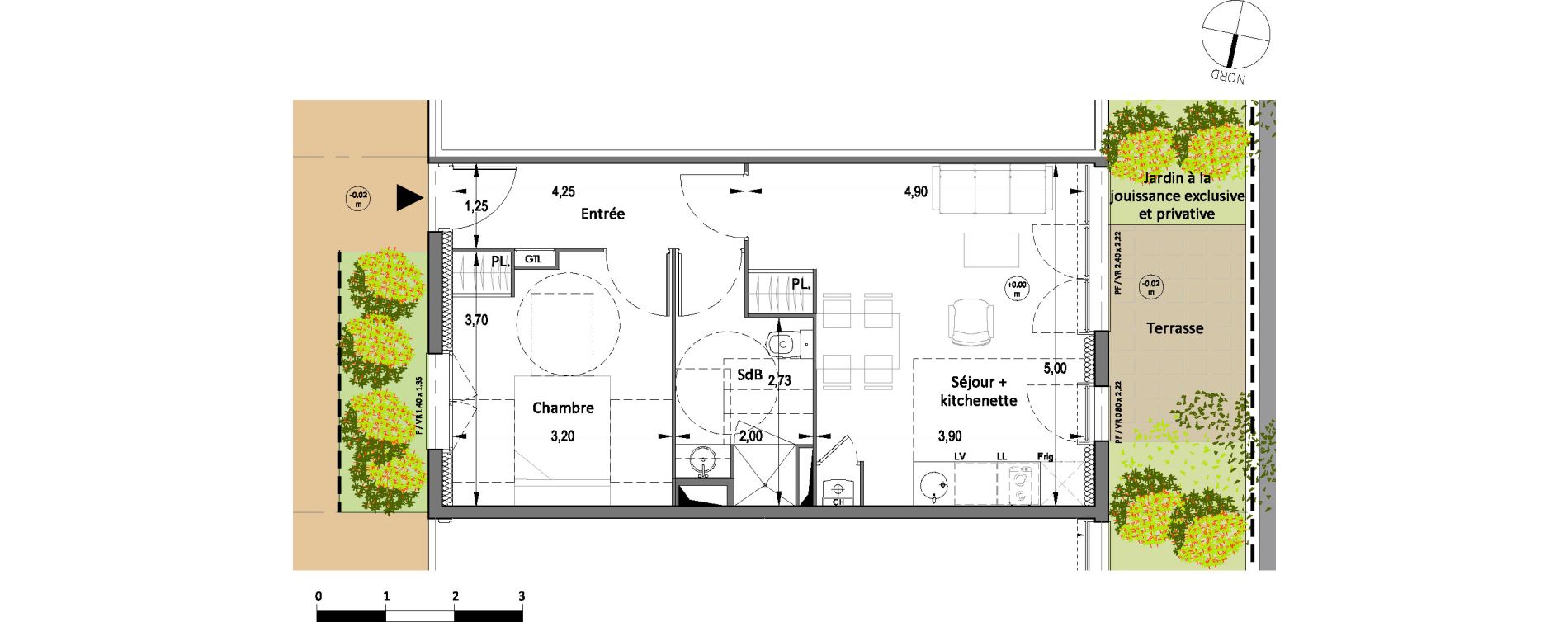 Appartement T2 de 44,45 m2 &agrave; Villenave-D'Ornon Centre