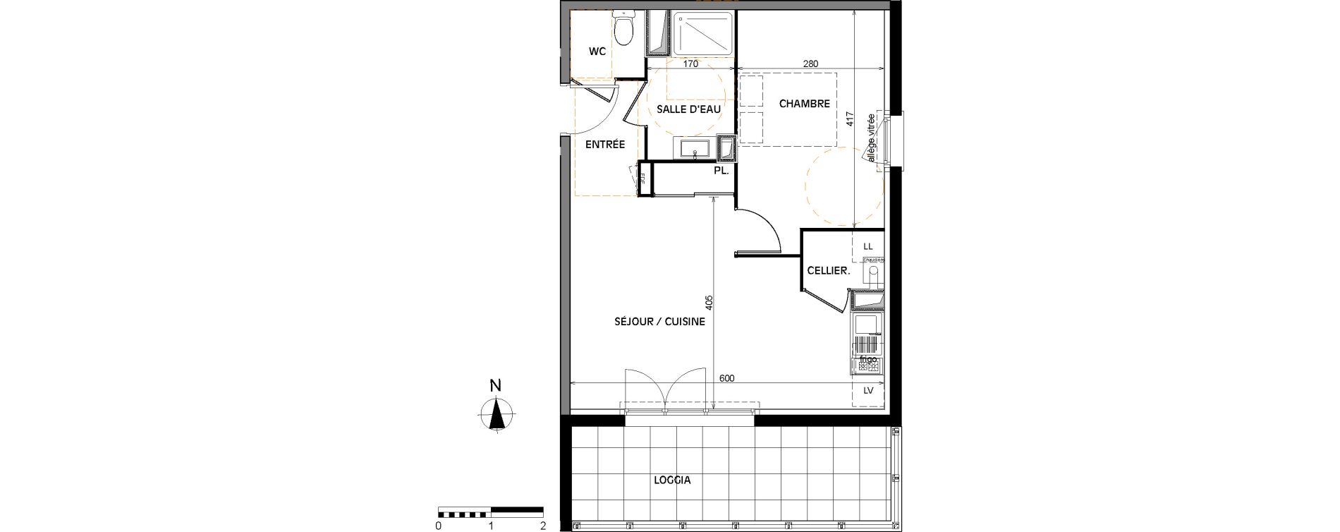 Appartement T2 de 43,95 m2 &agrave; Villenave-D'Ornon Villenave d ornon chambery