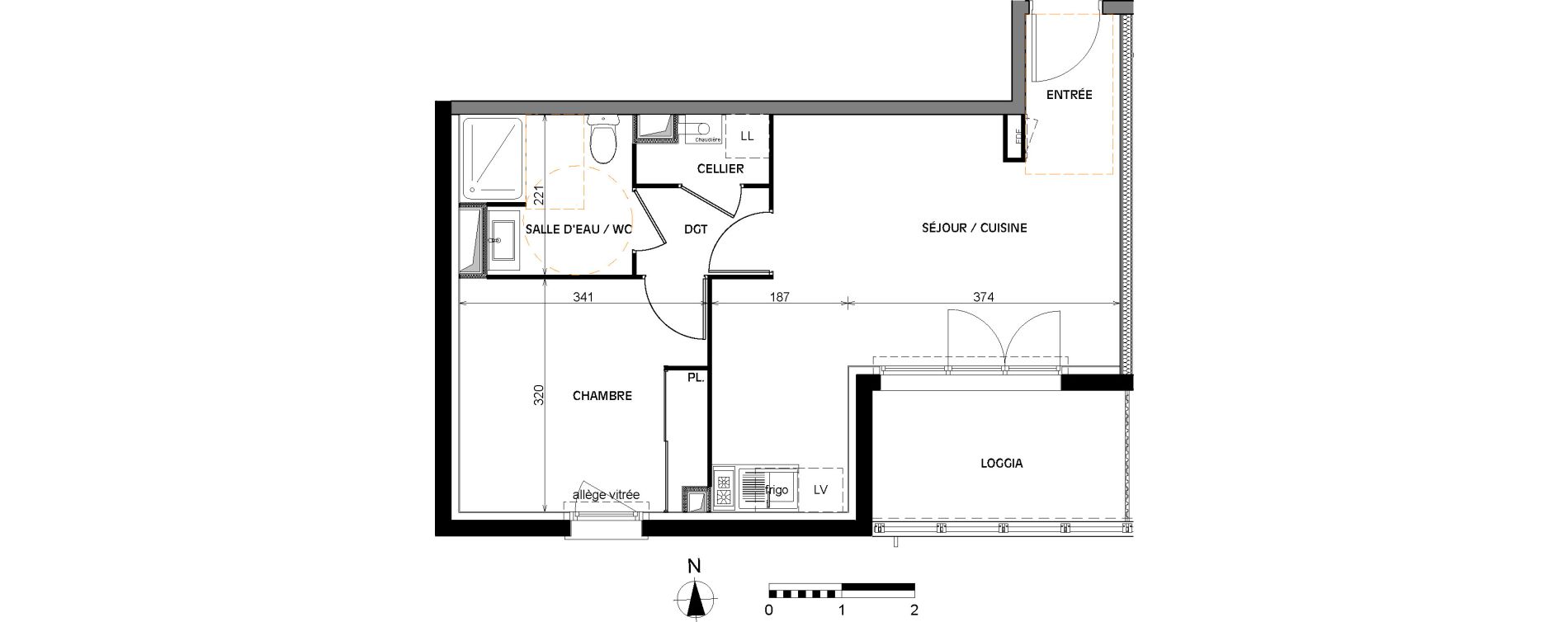 Appartement T2 de 42,30 m2 &agrave; Villenave-D'Ornon Villenave d ornon chambery