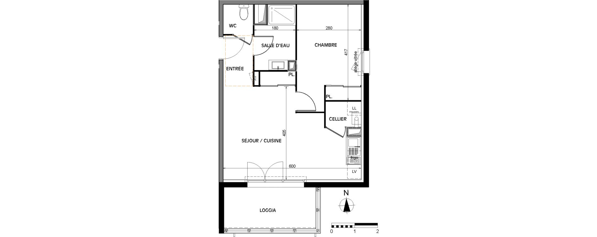 Appartement T2 de 43,85 m2 &agrave; Villenave-D'Ornon Villenave d ornon chambery