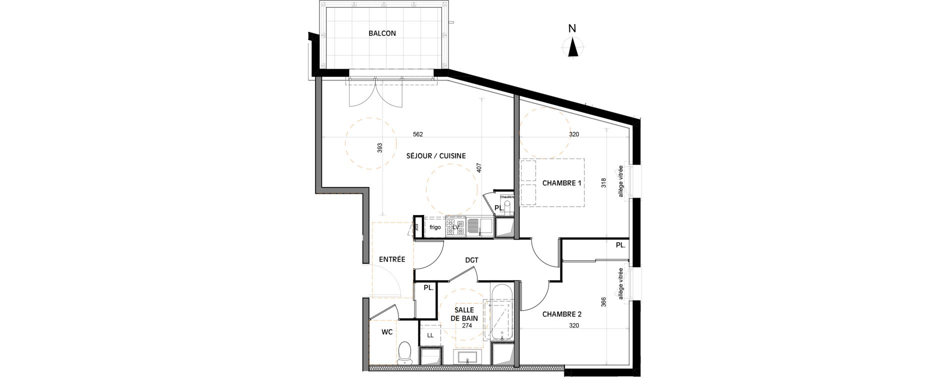 Appartement T3 de 60,30 m2 &agrave; Villenave-D'Ornon Villenave d ornon chambery