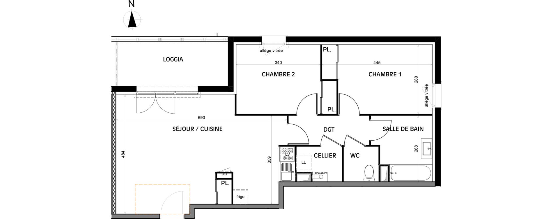 Appartement T3 de 66,10 m2 &agrave; Villenave-D'Ornon Villenave d ornon chambery