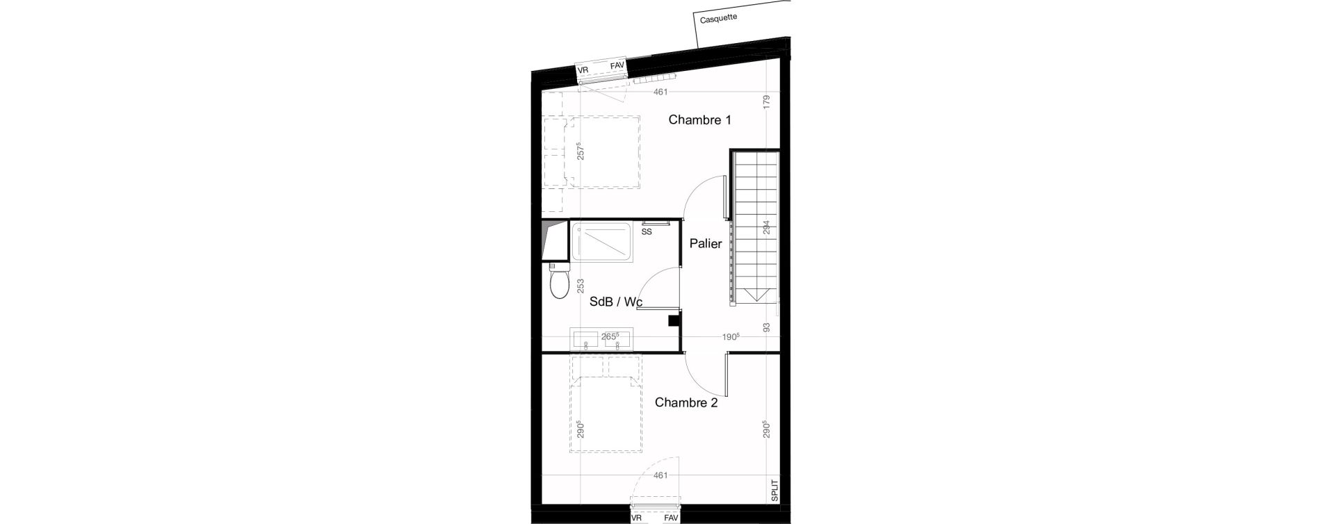 Maison T3 de 69,26 m2 &agrave; Villenave-D'Ornon Cl&eacute;menceau - pontac - sallegourde - pont langon
