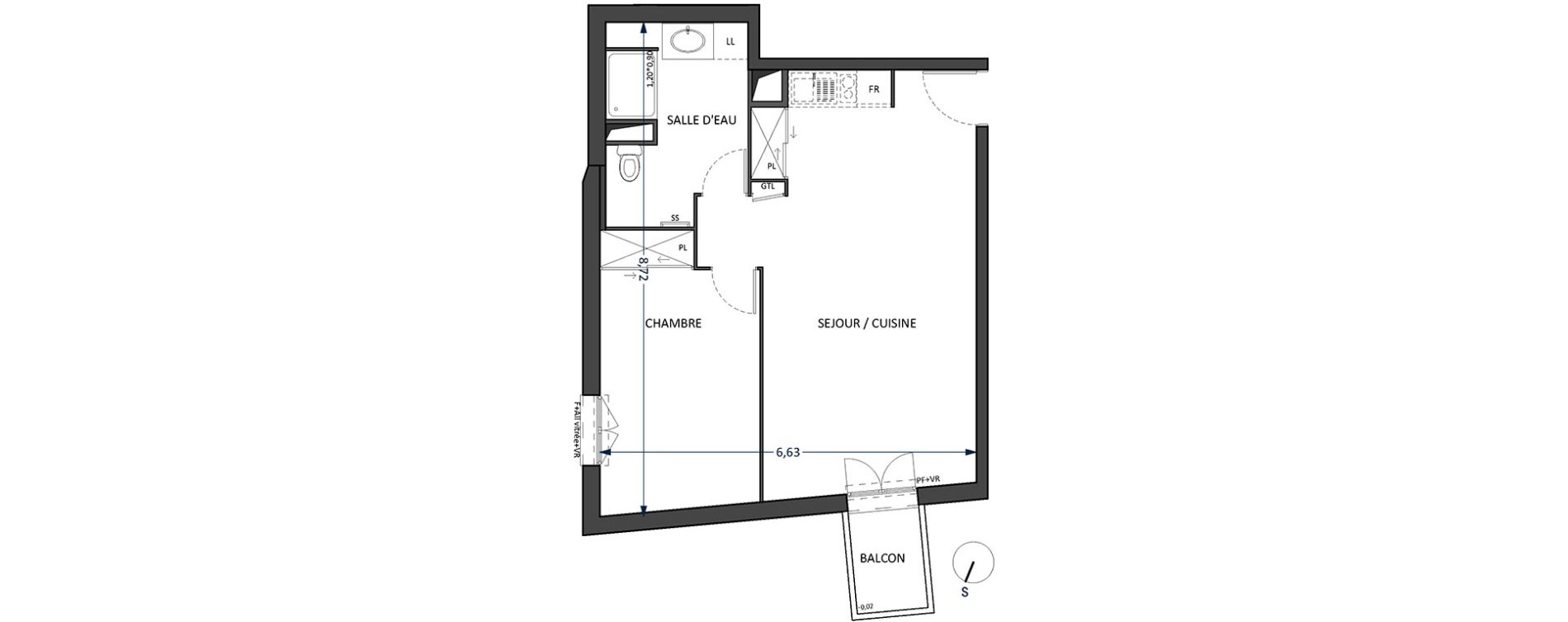 Appartement T2 de 50,40 m2 &agrave; Villenave-D'Ornon Centre
