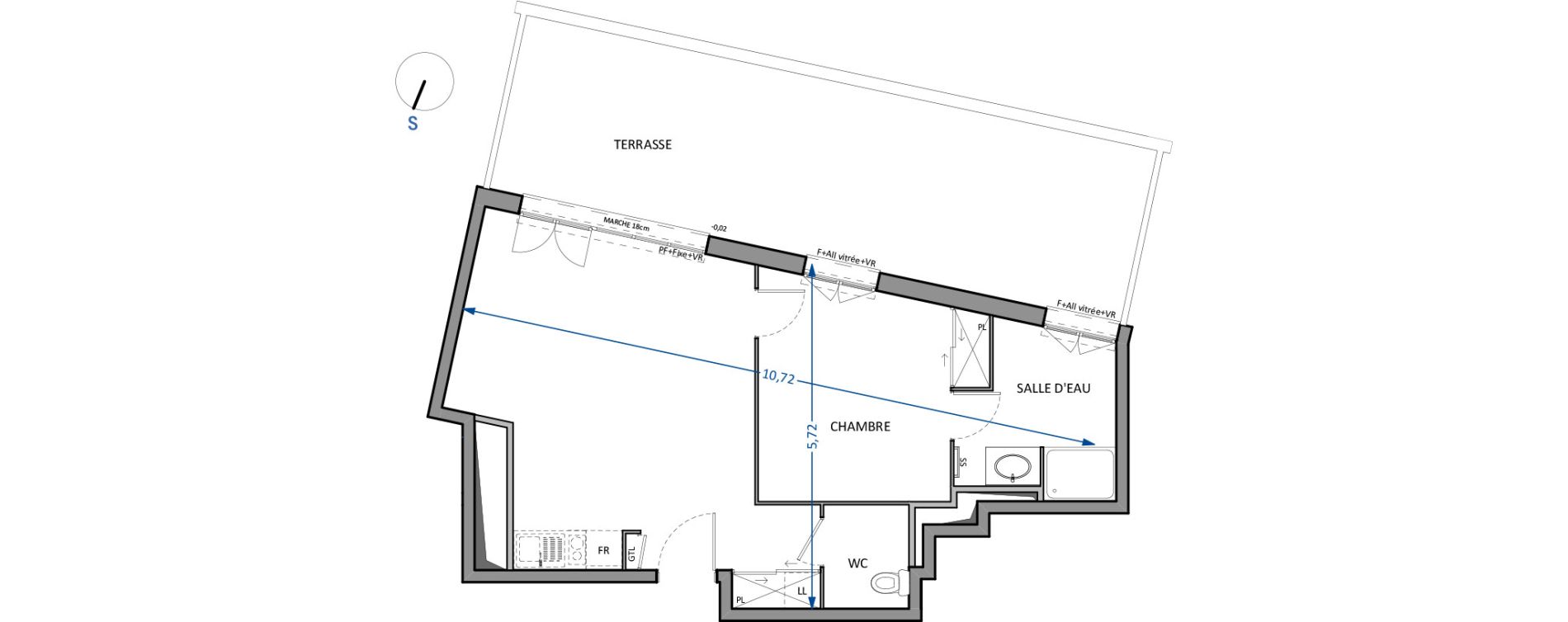 Appartement T2 de 48,35 m2 &agrave; Villenave-D'Ornon Centre