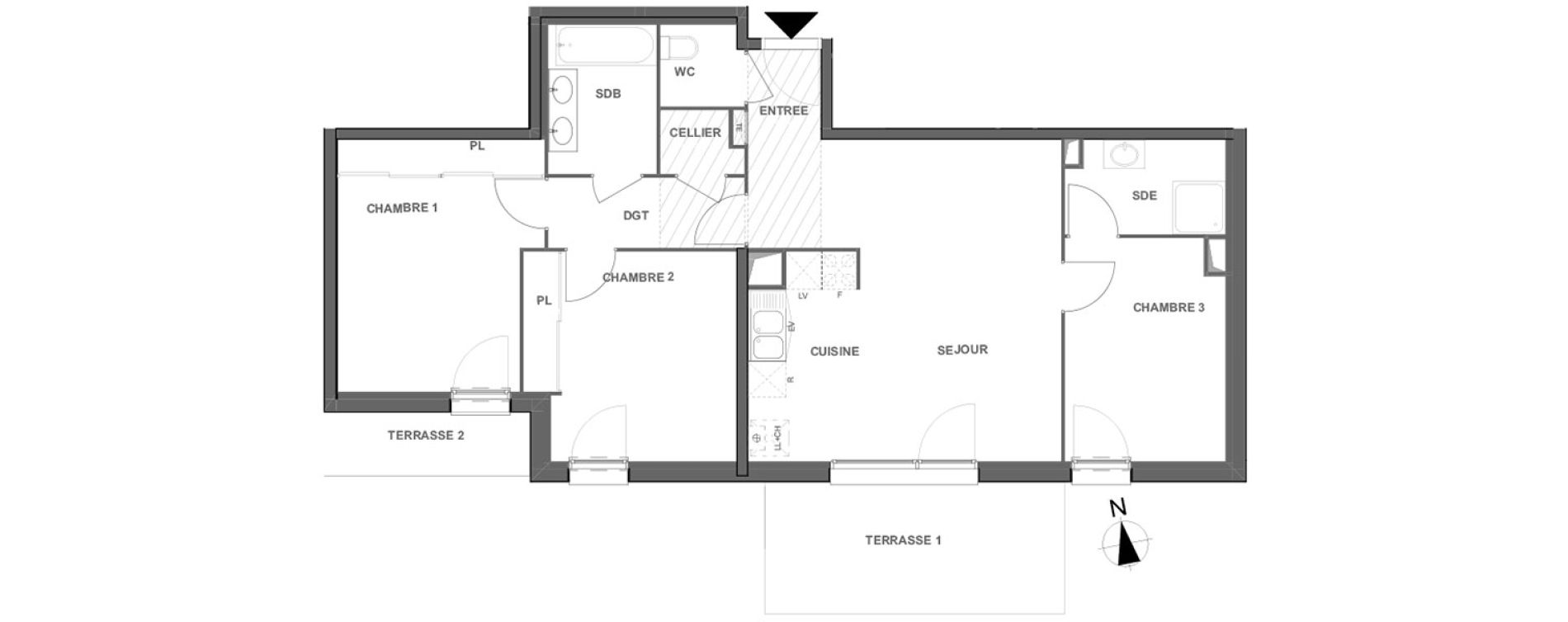 Appartement T4 de 83,05 m2 &agrave; Villenave-D'Ornon Le bocage