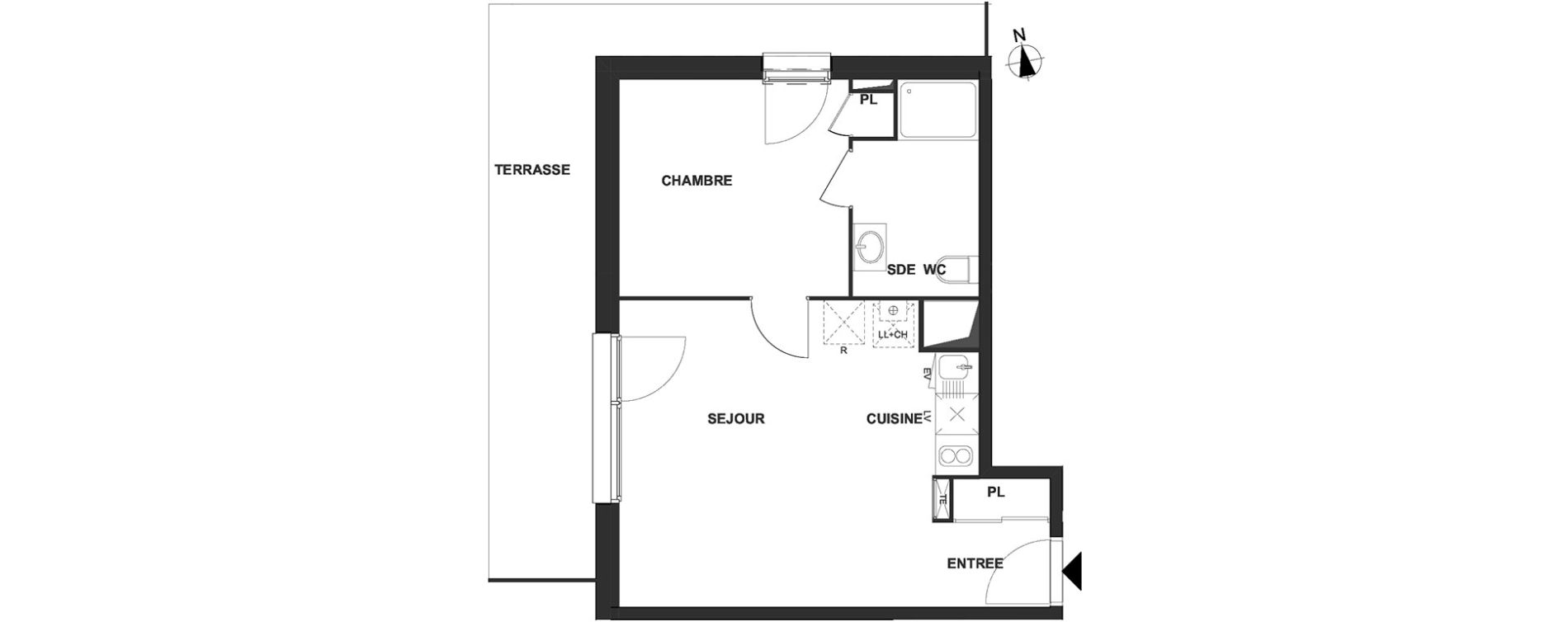 Appartement T2 de 42,05 m2 &agrave; Villenave-D'Ornon Le bocage