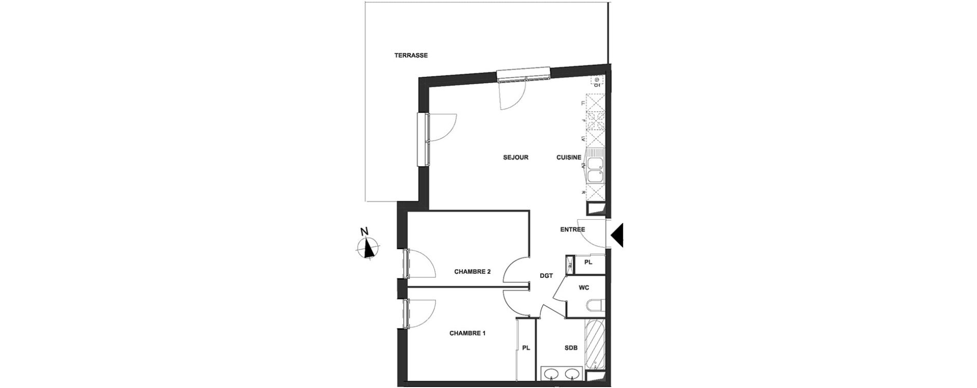 Appartement T3 de 62,44 m2 &agrave; Villenave-D'Ornon Le bocage