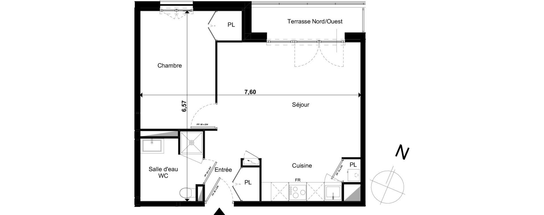 Appartement T2 de 43,69 m2 &agrave; Limoges Le colombier