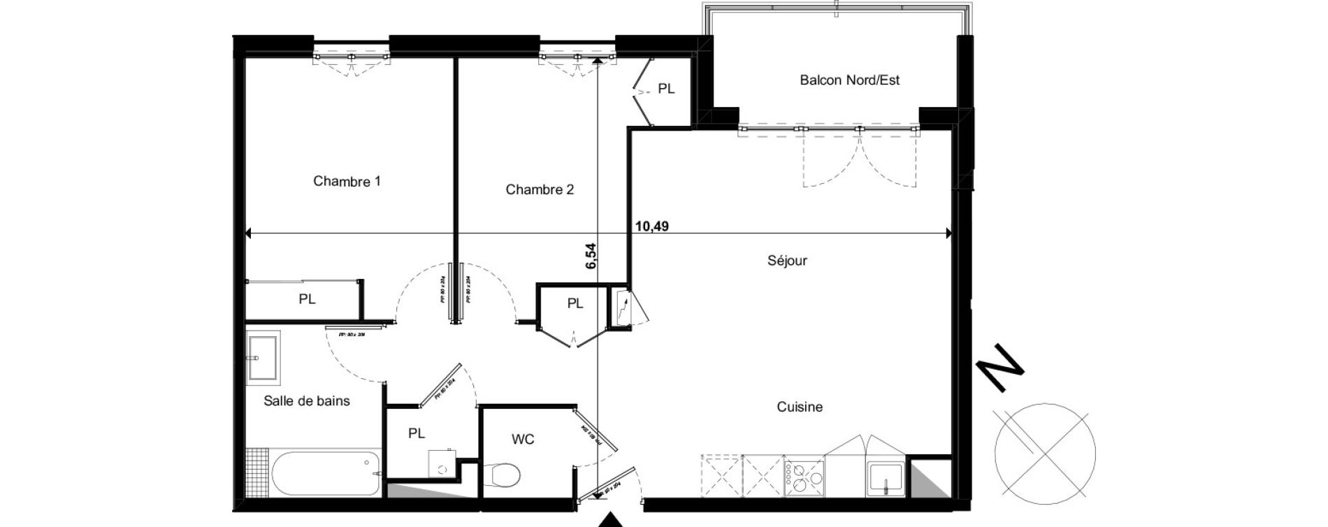 Appartement T3 de 62,12 m2 &agrave; Limoges Le colombier