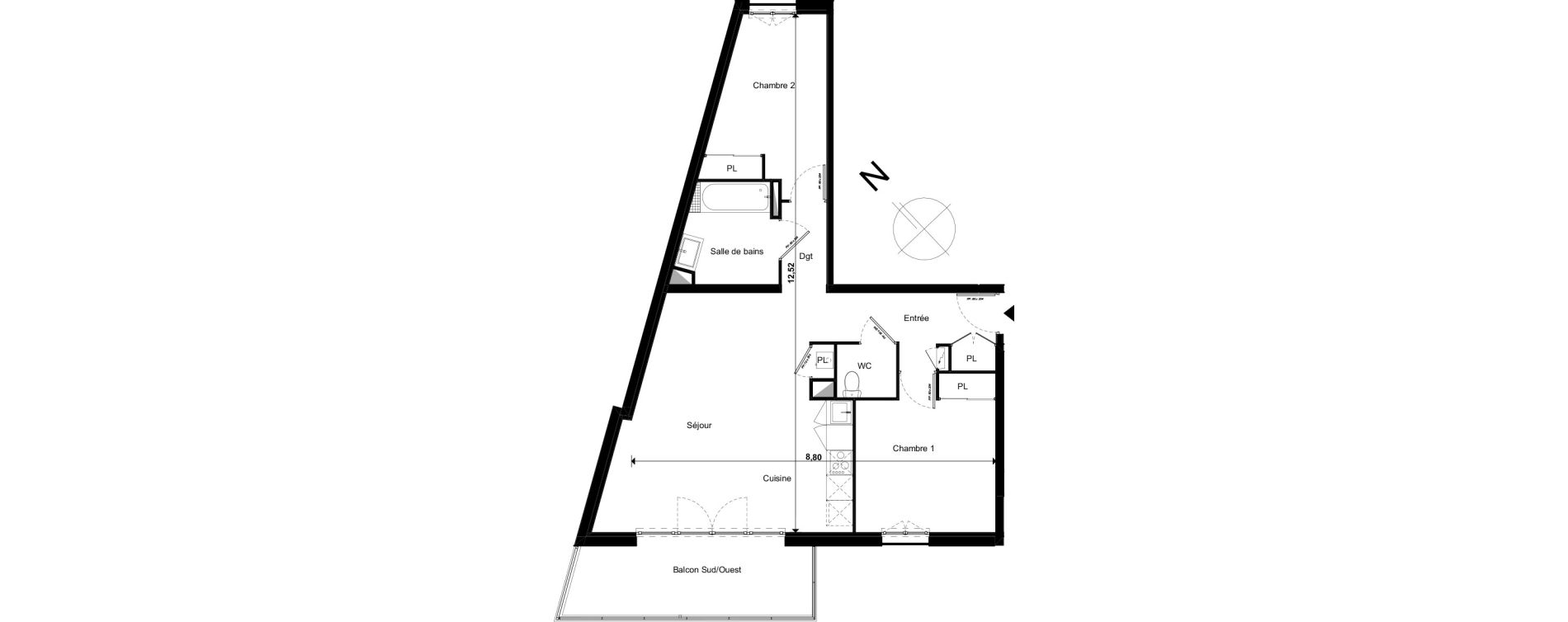 Appartement T3 de 68,69 m2 &agrave; Limoges Le colombier