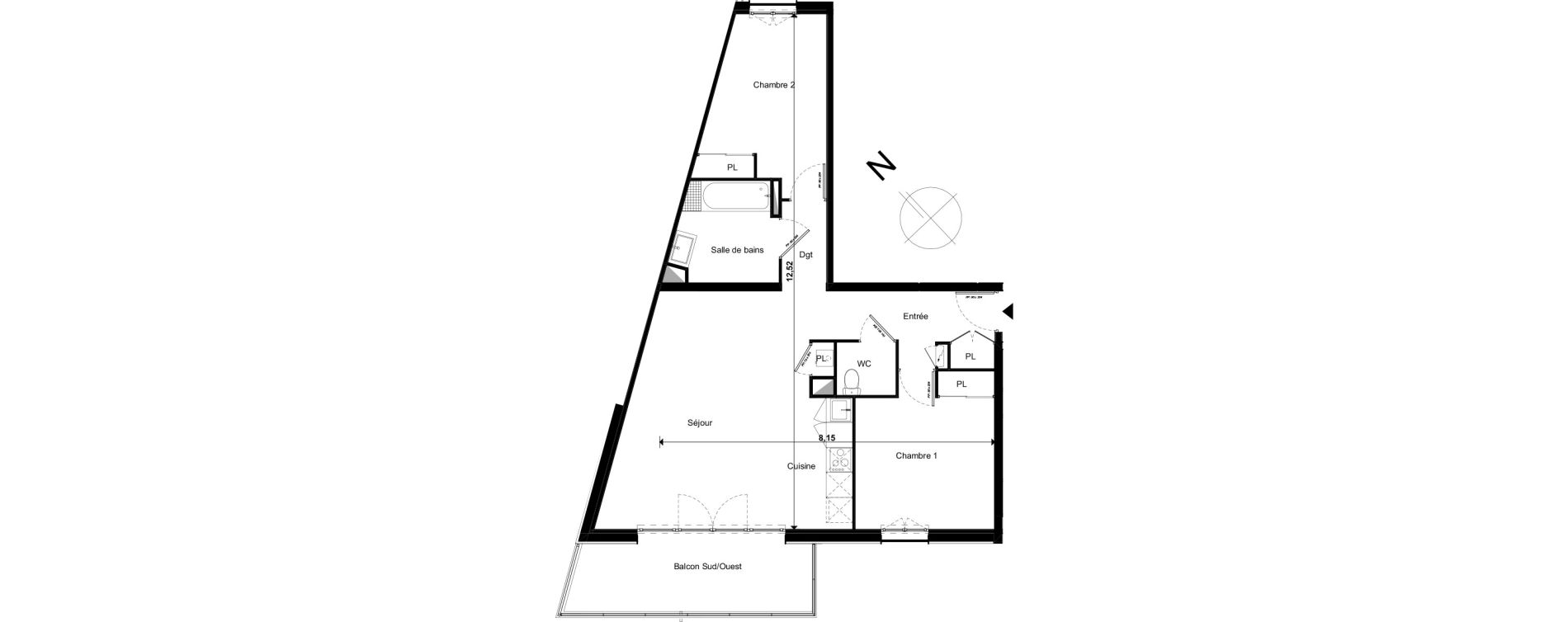 Appartement T3 de 70,38 m2 &agrave; Limoges Le colombier