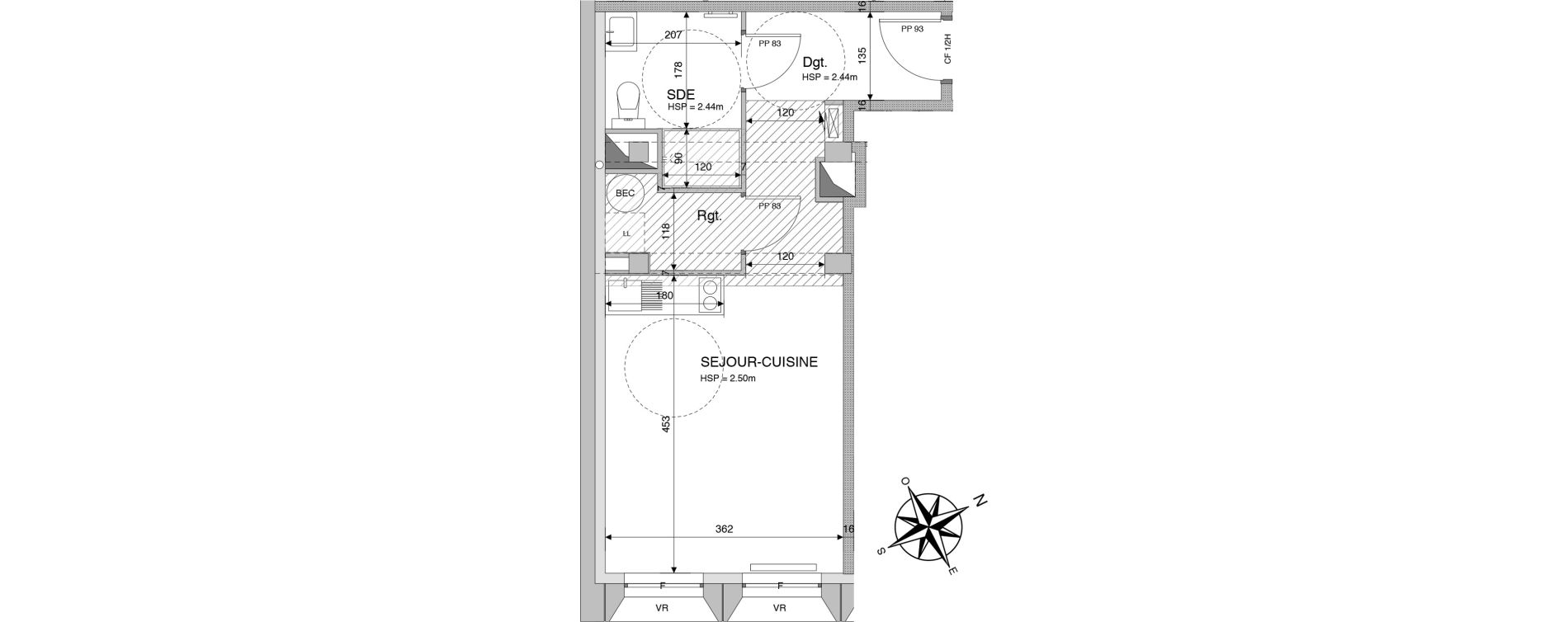 Appartement T1 de 30,91 m2 &agrave; Limoges C.h.u.