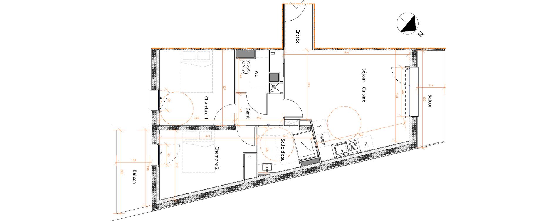 Appartement T3 de 59,30 m2 &agrave; Limoges Centre
