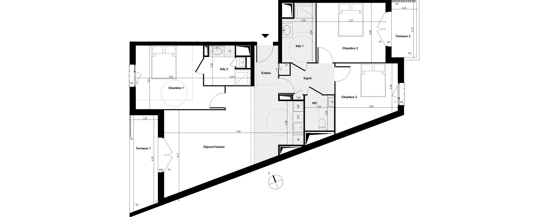 Appartement T4 de 94,98 m2 &agrave; Limoges Centre