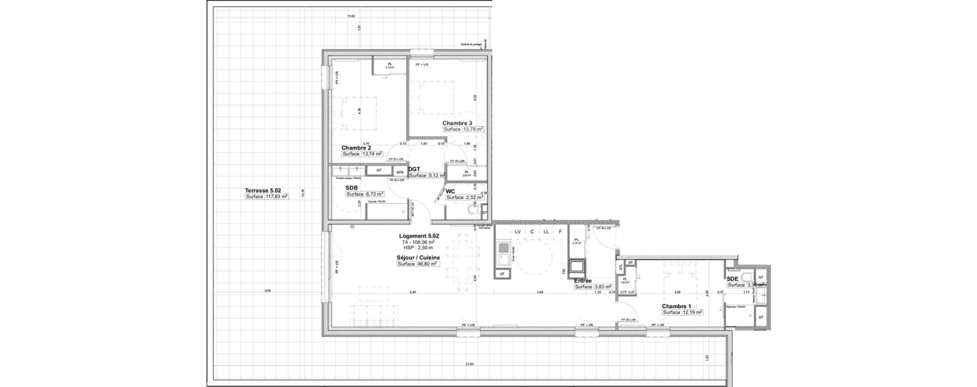 Appartement T4 de 108,06 m2 &agrave; Limoges La visitation