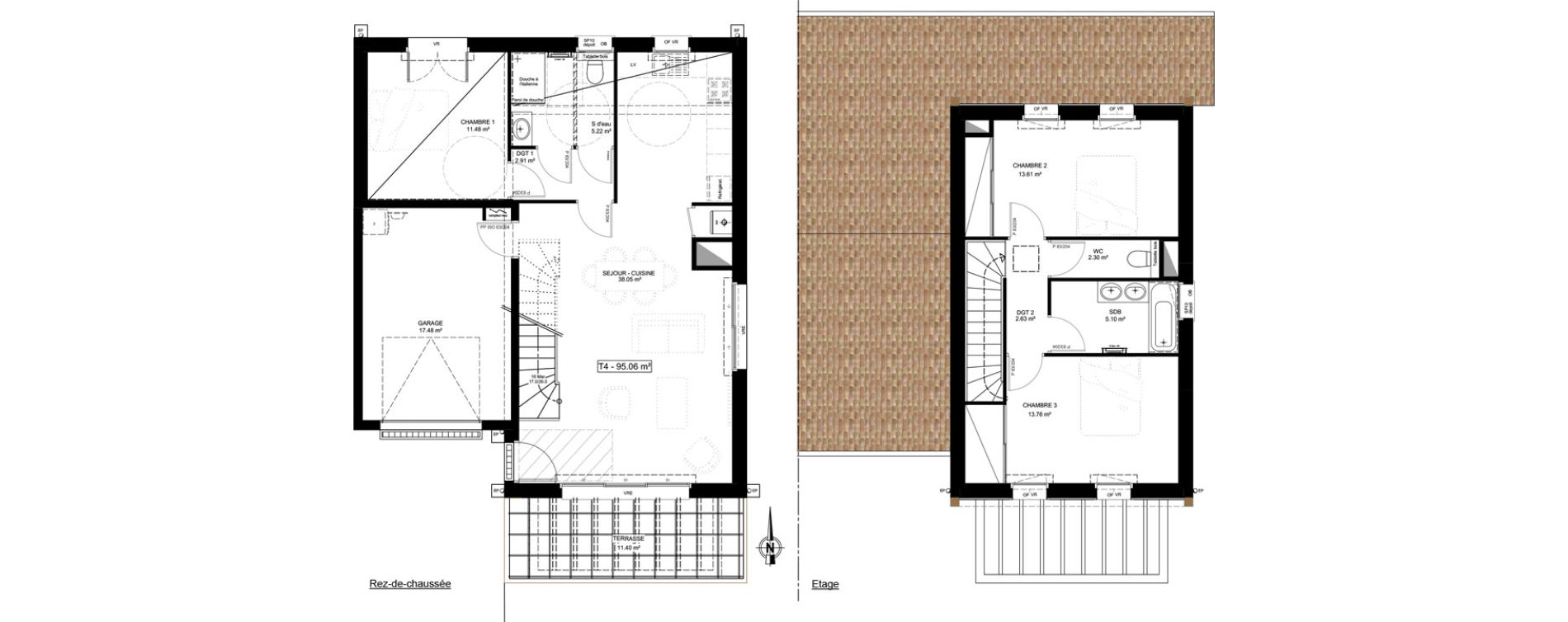 Maison T4 de 95,06 m2 &agrave; B&eacute;nesse-Maremne Centre