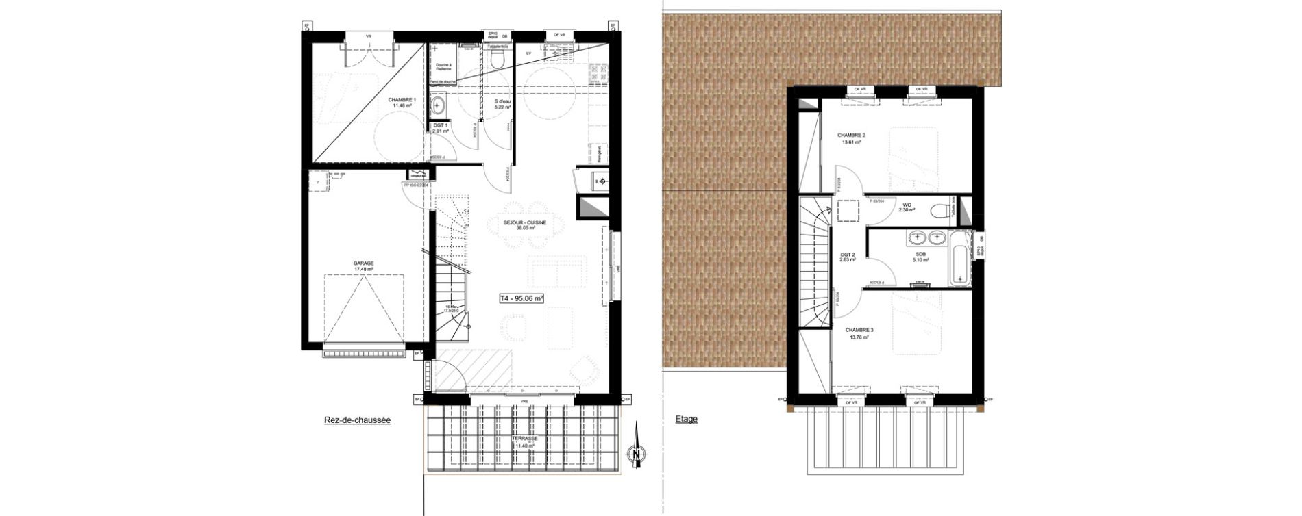 Maison T4 de 95,06 m2 &agrave; B&eacute;nesse-Maremne Centre