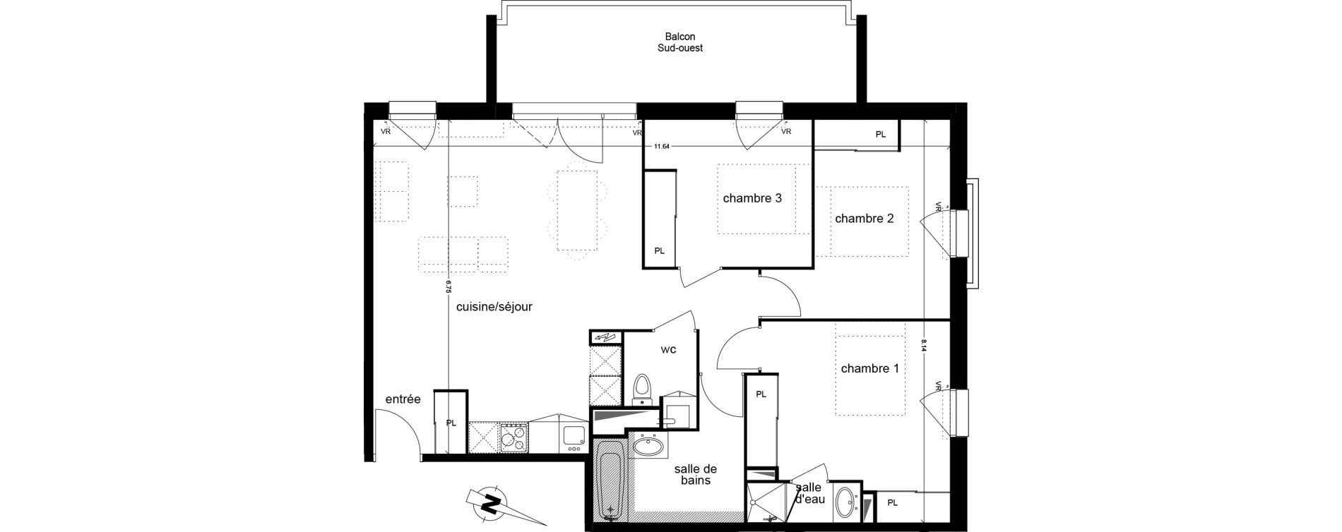 Appartement T4 de 85,49 m2 &agrave; Biscarrosse Lapuyade