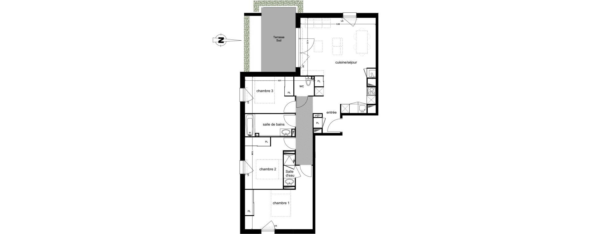 Appartement T4 de 85,73 m2 &agrave; Biscarrosse Lapuyade
