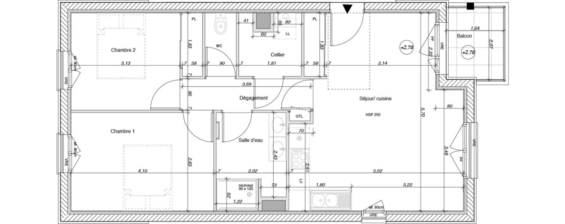 Appartement T3 de 60,01 m2 &agrave; Biscarrosse Bourg