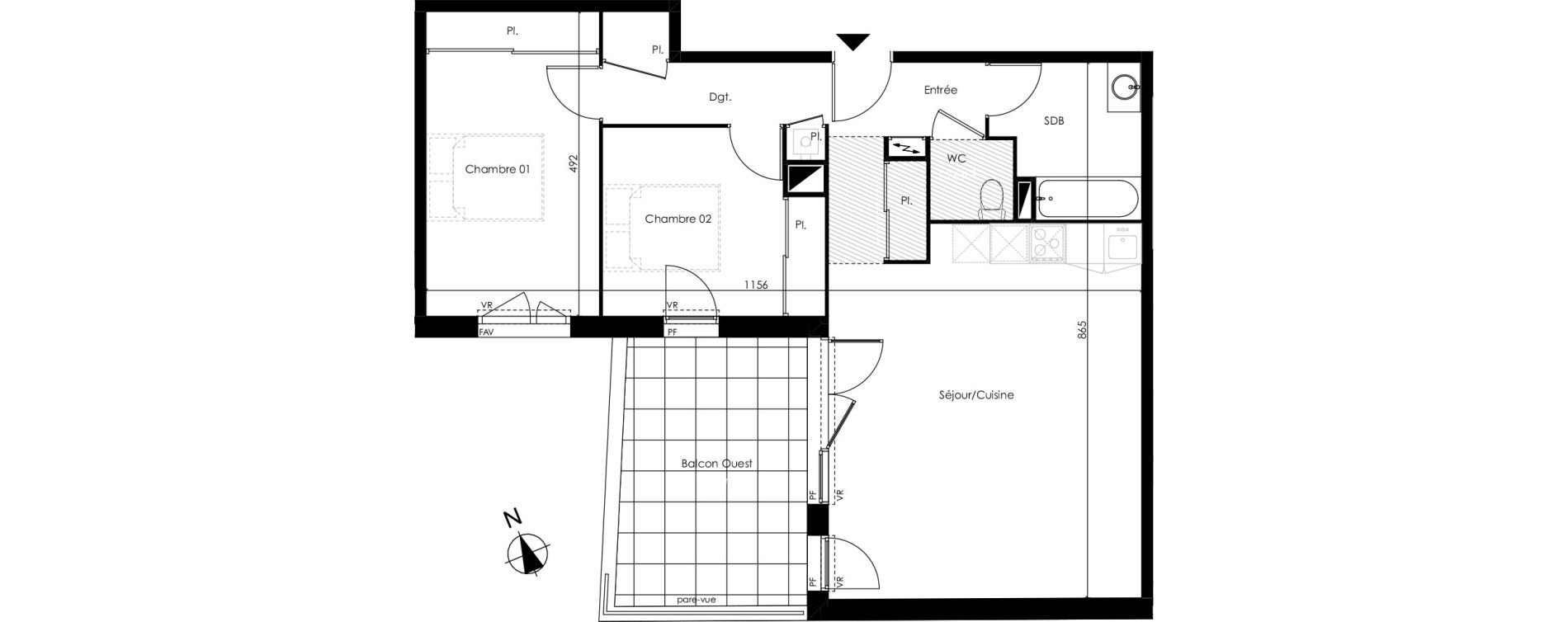 Appartement T3 de 71,71 m2 &agrave; Biscarrosse Bourg