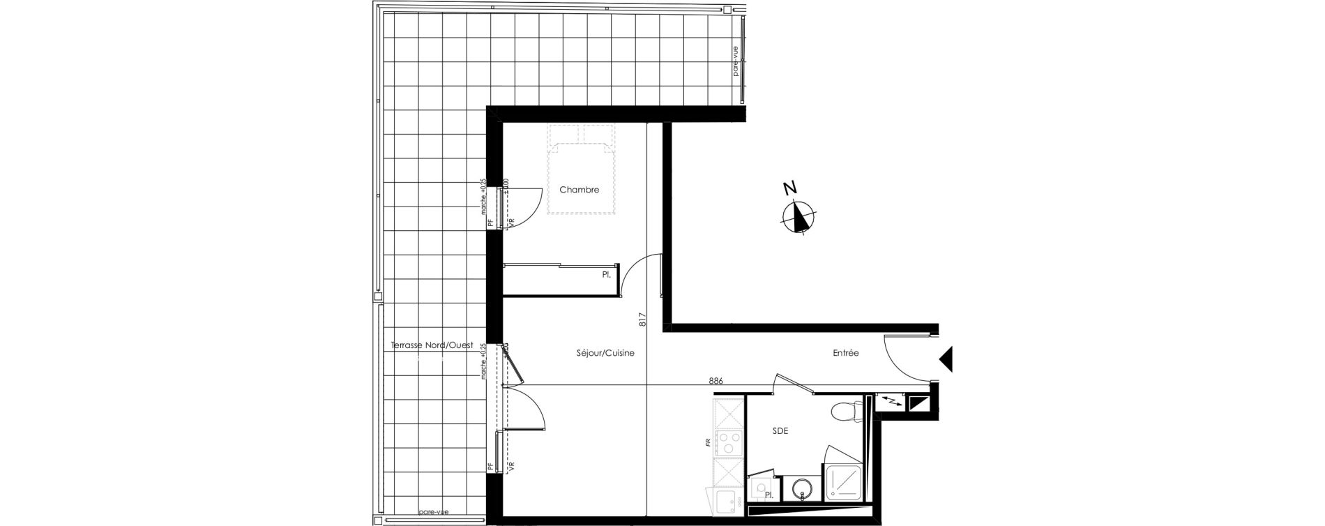 Appartement T2 de 43,46 m2 &agrave; Biscarrosse Bourg