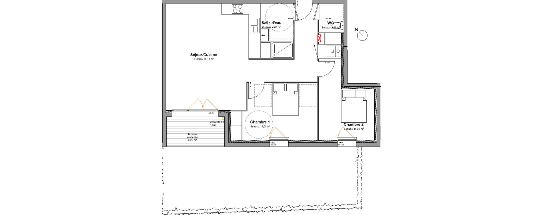 Appartement T3 de 66,36 m2 &agrave; Biscarrosse Biscarrosse bourg