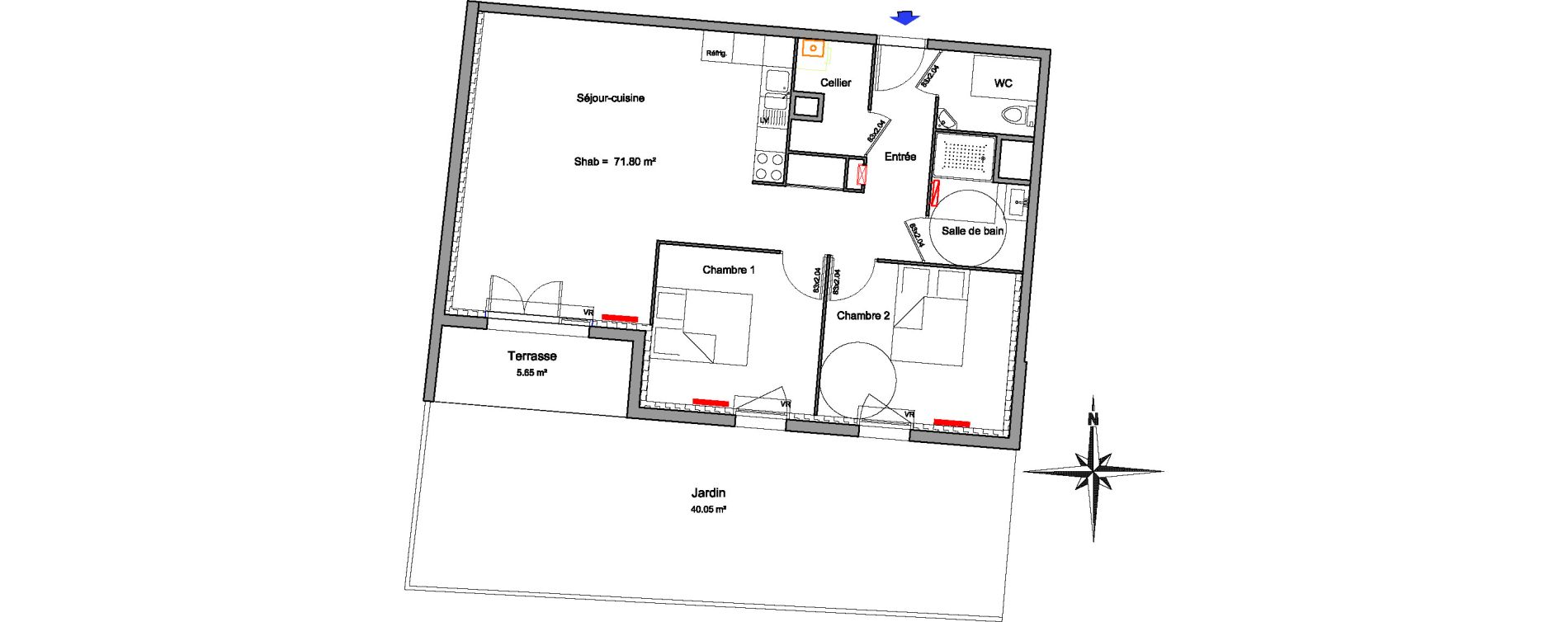 Appartement T3 de 71,80 m2 &agrave; Biscarrosse Biscarrosse bourg