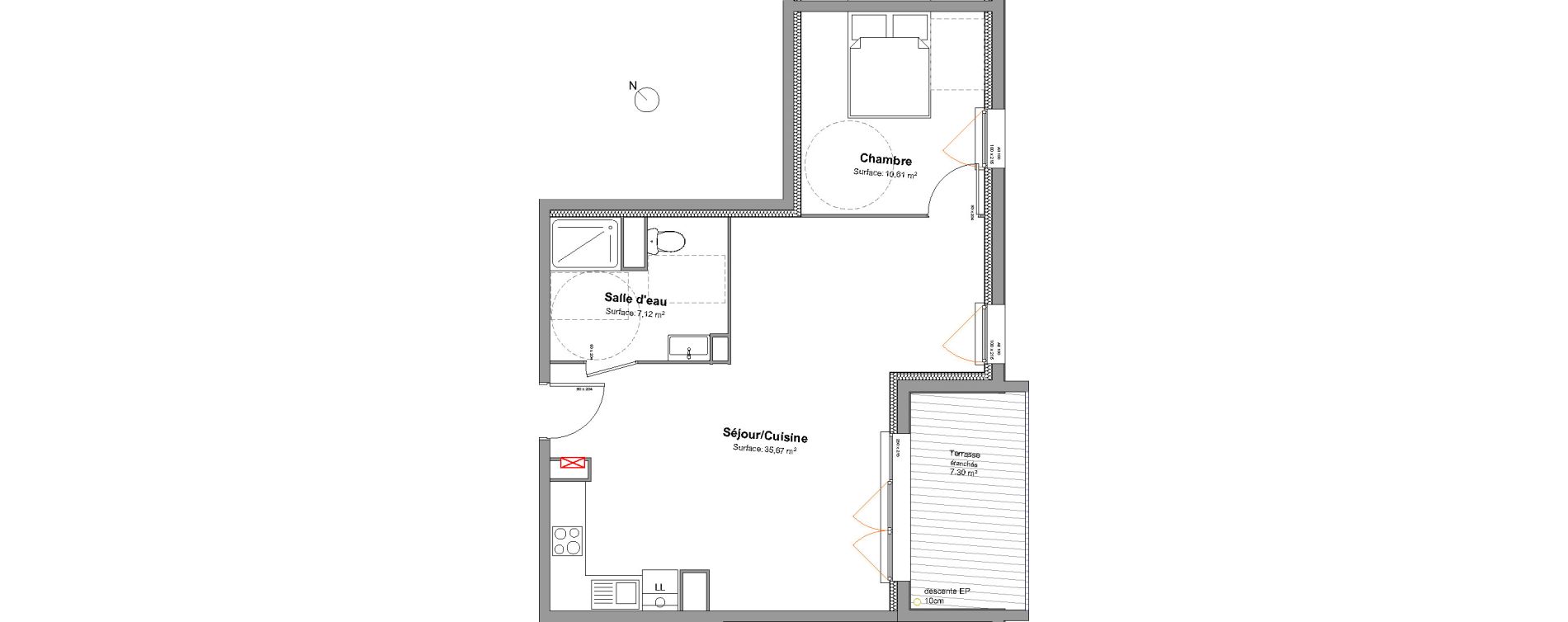 Appartement T2 de 53,40 m2 &agrave; Biscarrosse Biscarrosse bourg