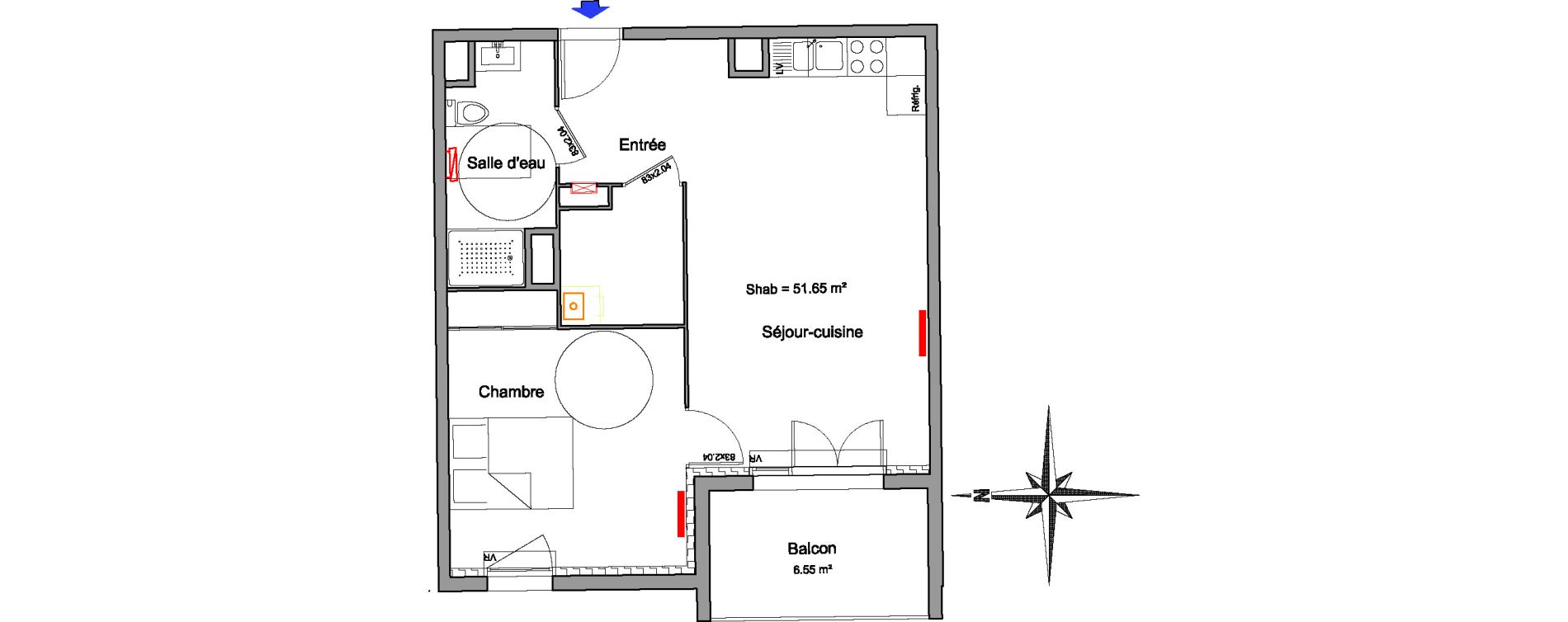 Appartement T2 de 51,65 m2 &agrave; Biscarrosse Biscarrosse bourg