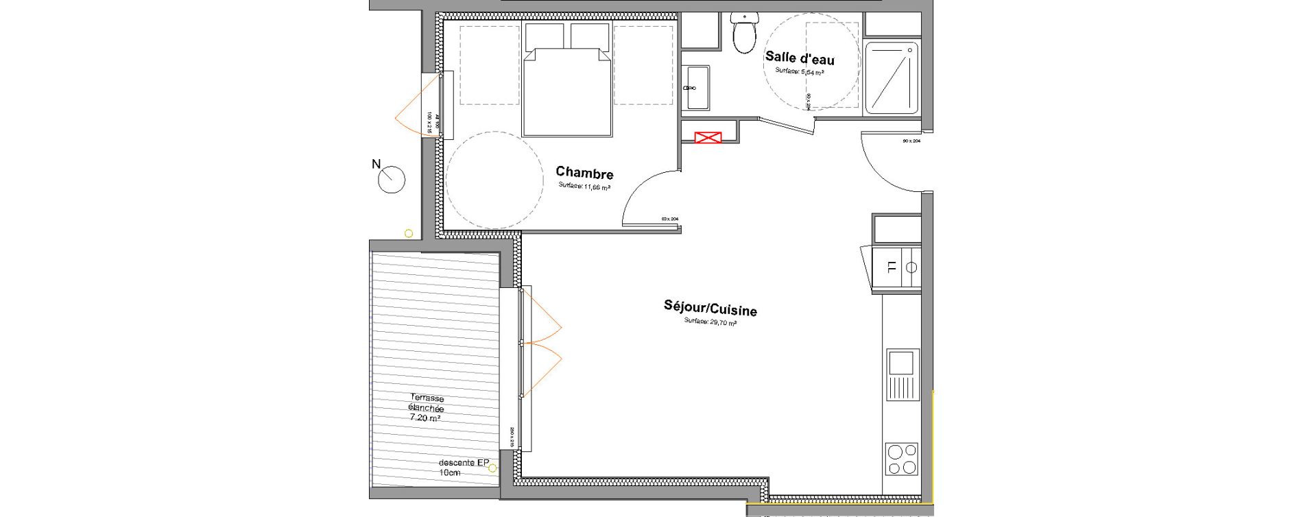 Appartement T2 de 46,90 m2 &agrave; Biscarrosse Biscarrosse bourg