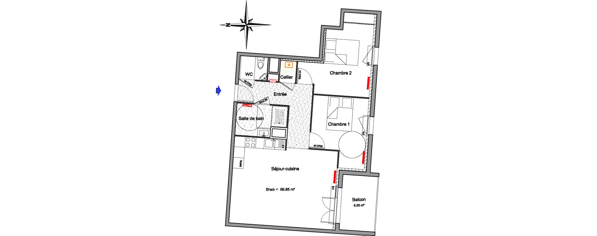 Appartement T3 de 66,85 m2 &agrave; Biscarrosse Biscarrosse bourg