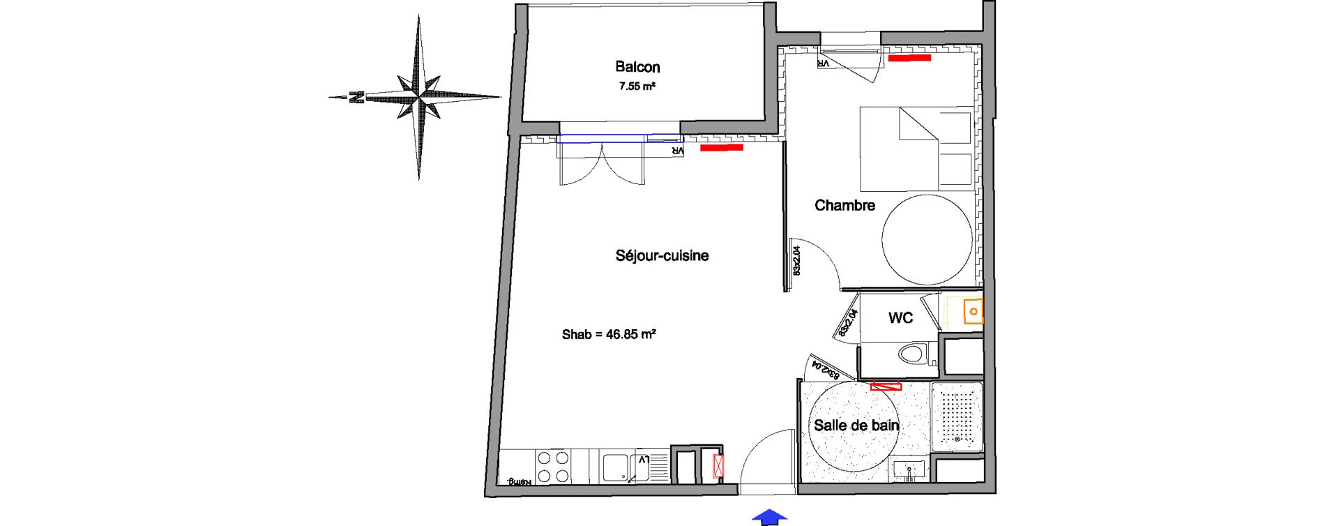 Appartement T2 de 46,85 m2 &agrave; Biscarrosse Biscarrosse bourg