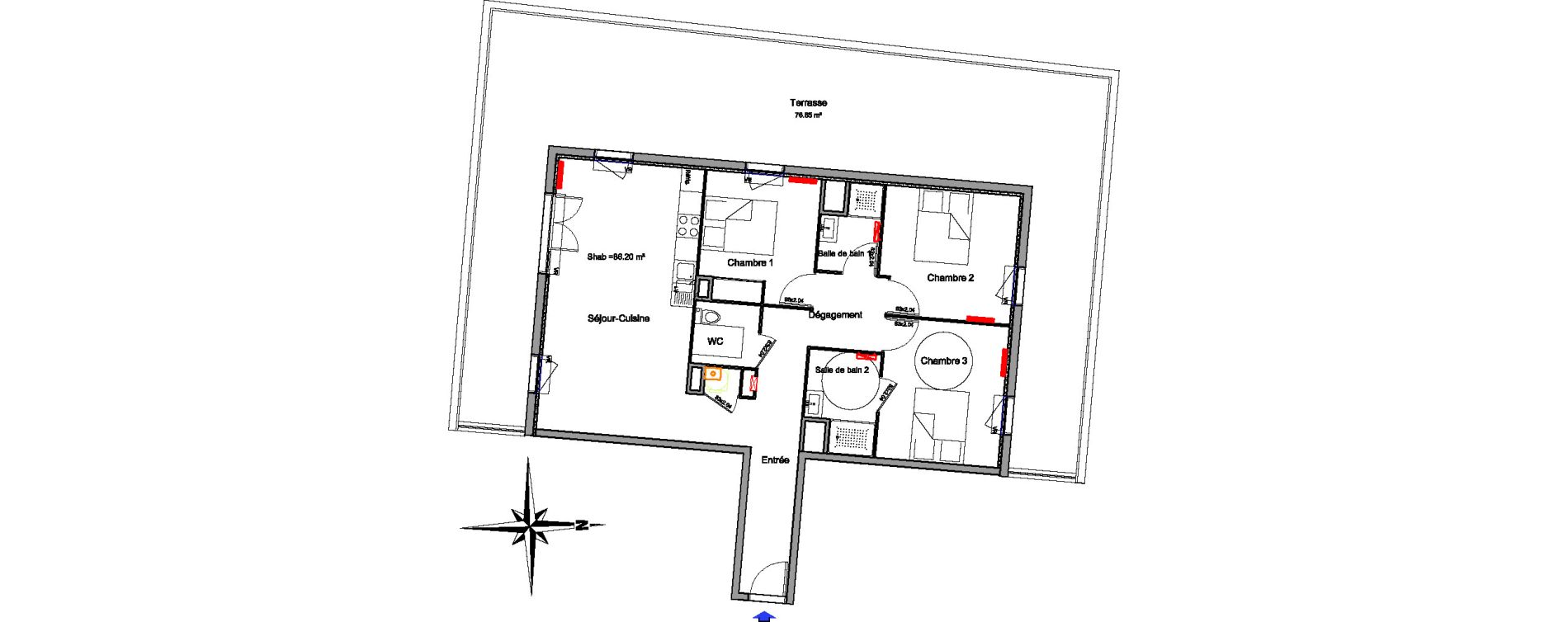 Appartement T4 de 86,20 m2 &agrave; Biscarrosse Biscarrosse bourg