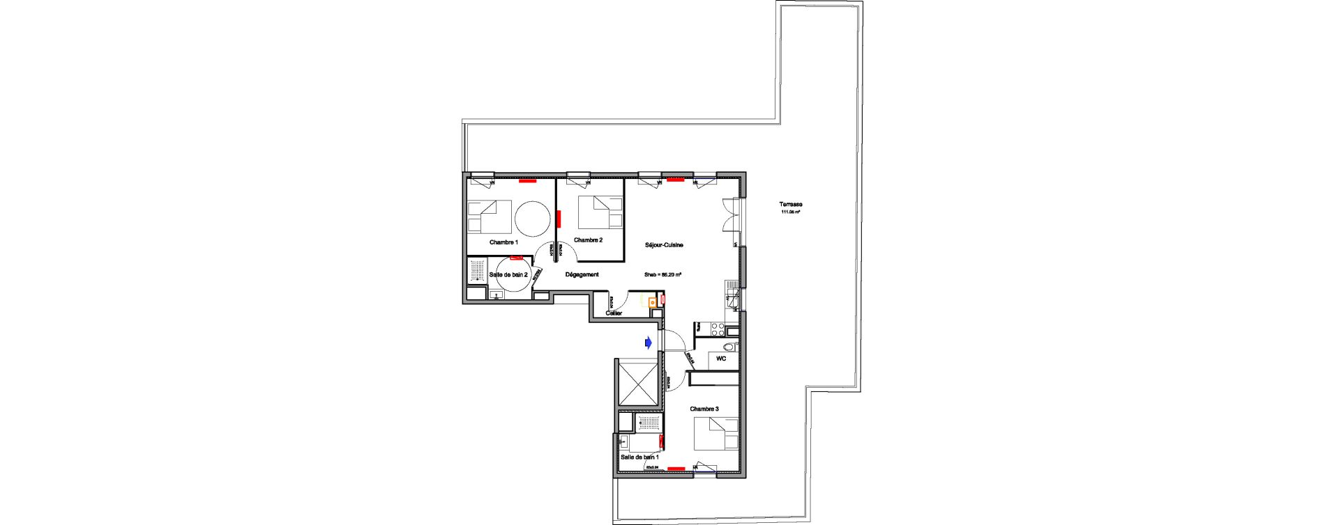 Appartement T4 de 85,20 m2 &agrave; Biscarrosse Biscarrosse bourg