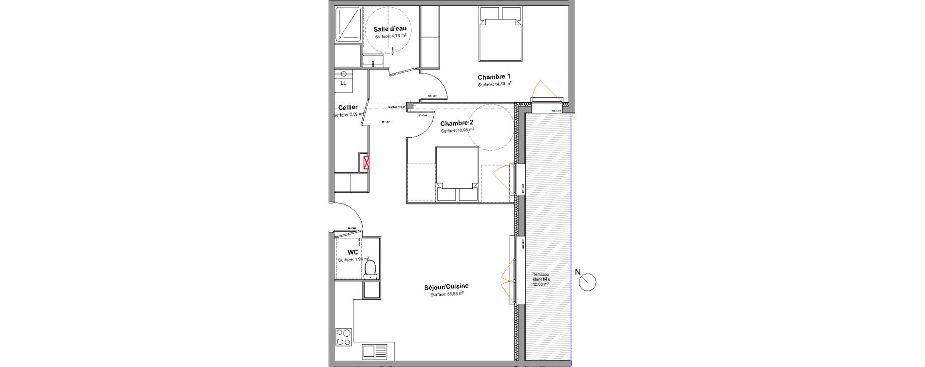 Appartement T3 de 69,98 m2 &agrave; Biscarrosse Biscarrosse bourg