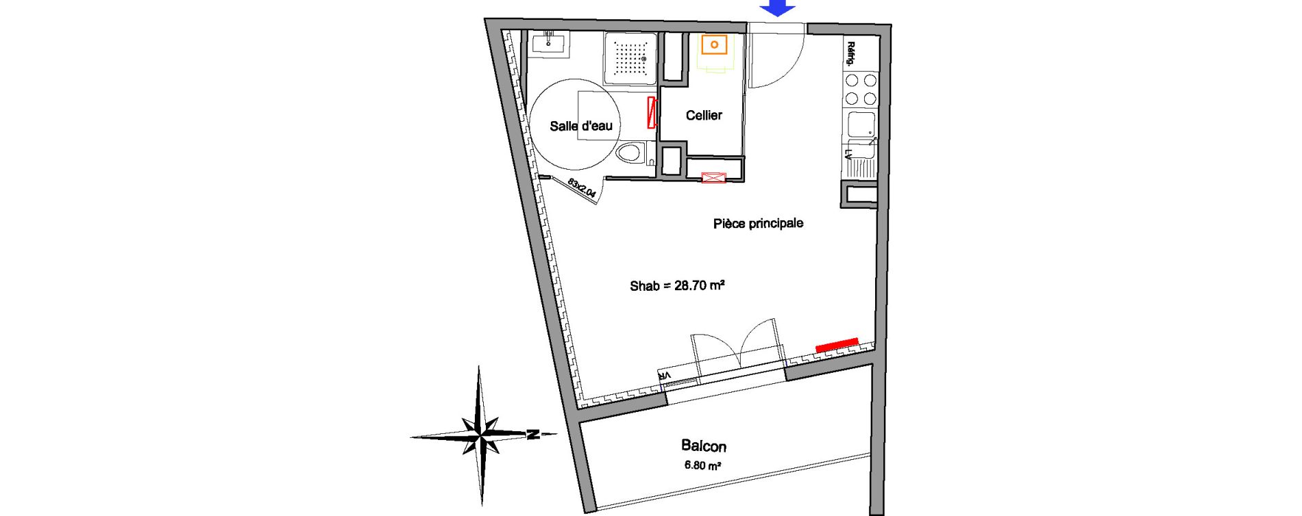 Appartement T1 de 28,70 m2 &agrave; Biscarrosse Biscarrosse bourg