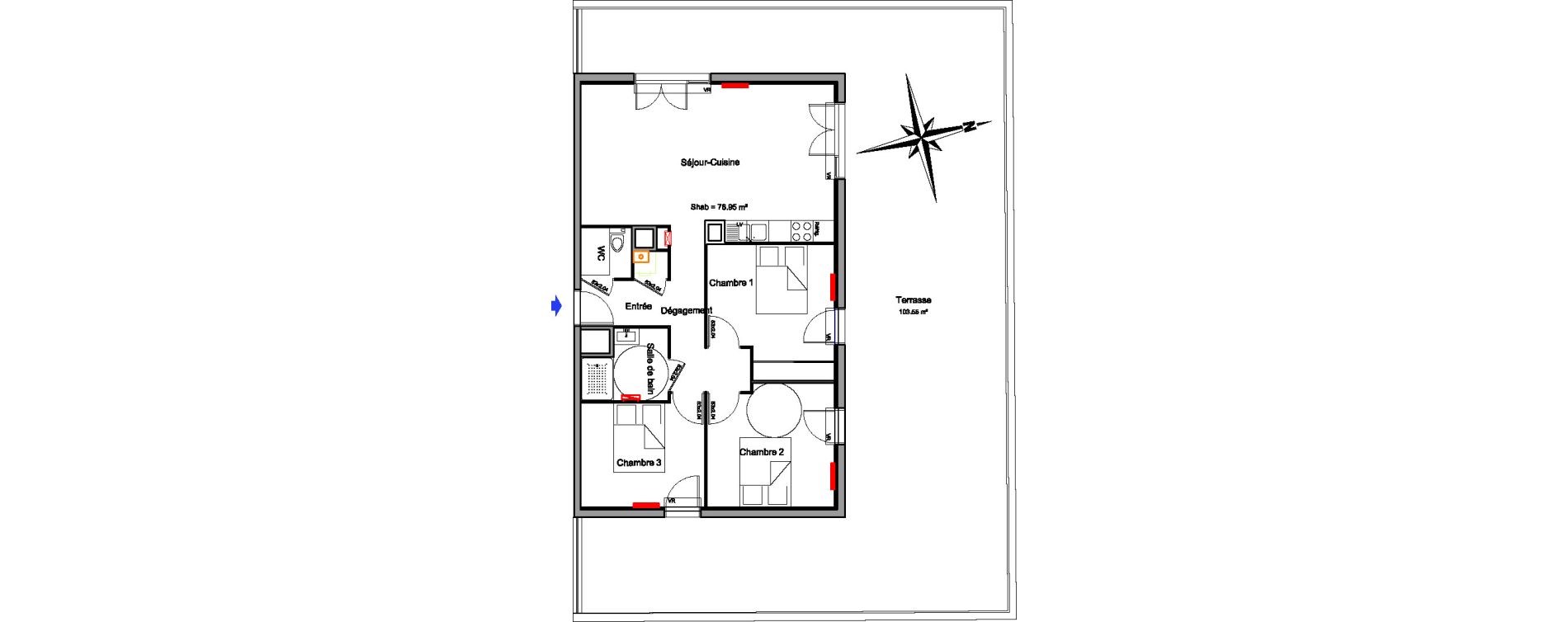 Appartement T4 de 76,95 m2 &agrave; Biscarrosse Biscarrosse bourg