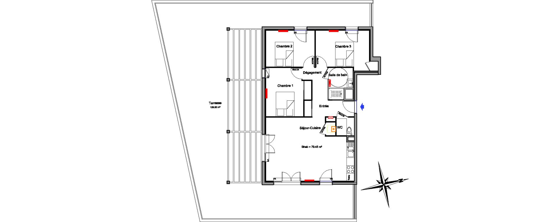 Appartement T4 de 79,45 m2 &agrave; Biscarrosse Biscarrosse bourg