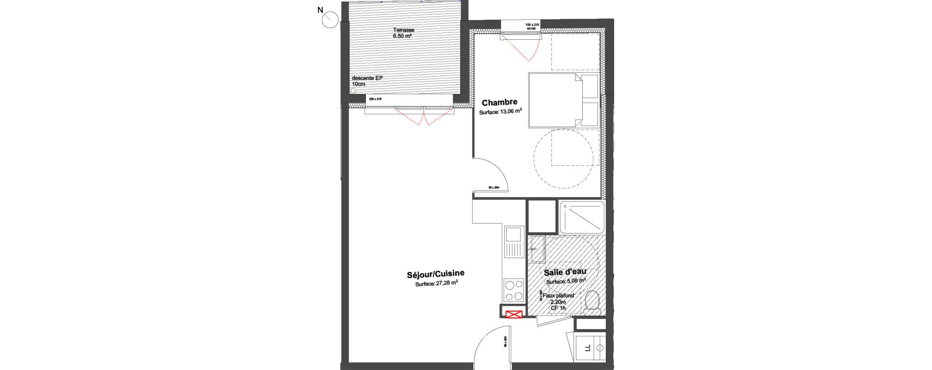 Appartement T2 de 45,42 m2 &agrave; Biscarrosse Biscarrosse bourg